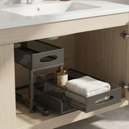 Two Tier Sliding Under Sink Organizer